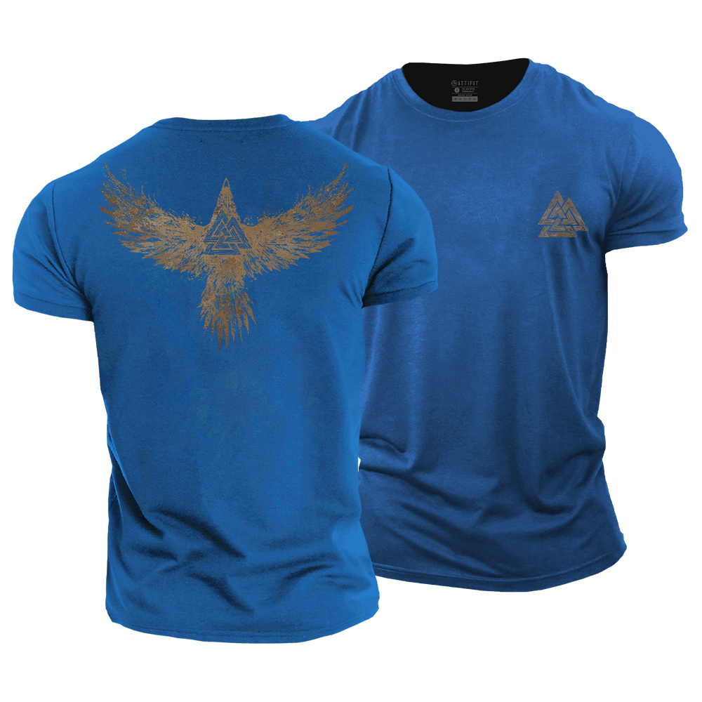 Valknut Crow Cotton T-Shirt