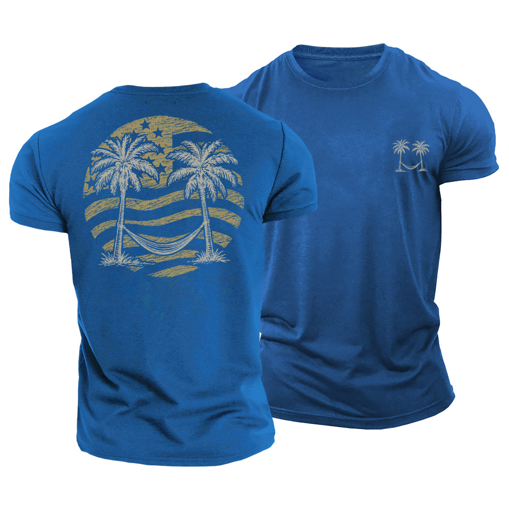 Freedom Under Palms Cotton T-Shirt