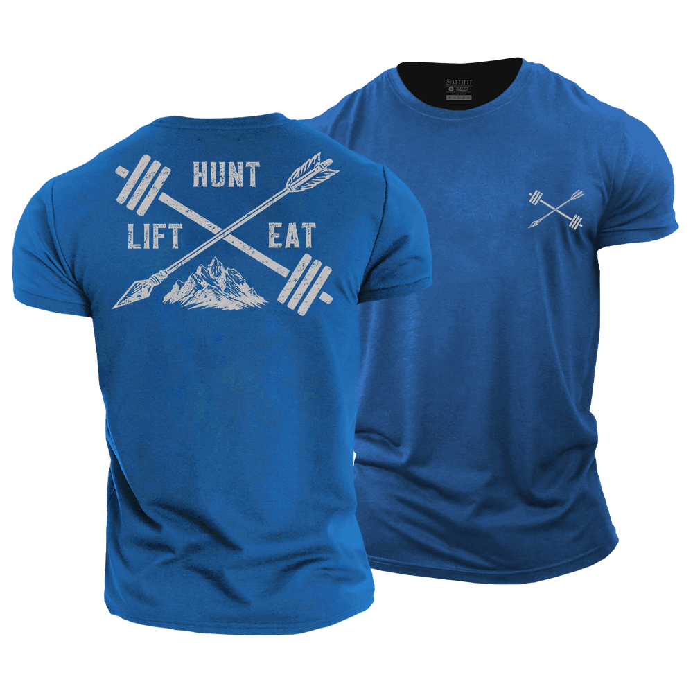 Hunt Lift Eat Cotton T-Shirt