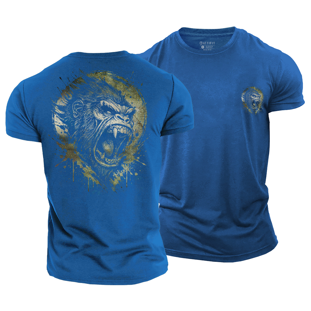 Roaring Gorilla Cotton T-Shirt