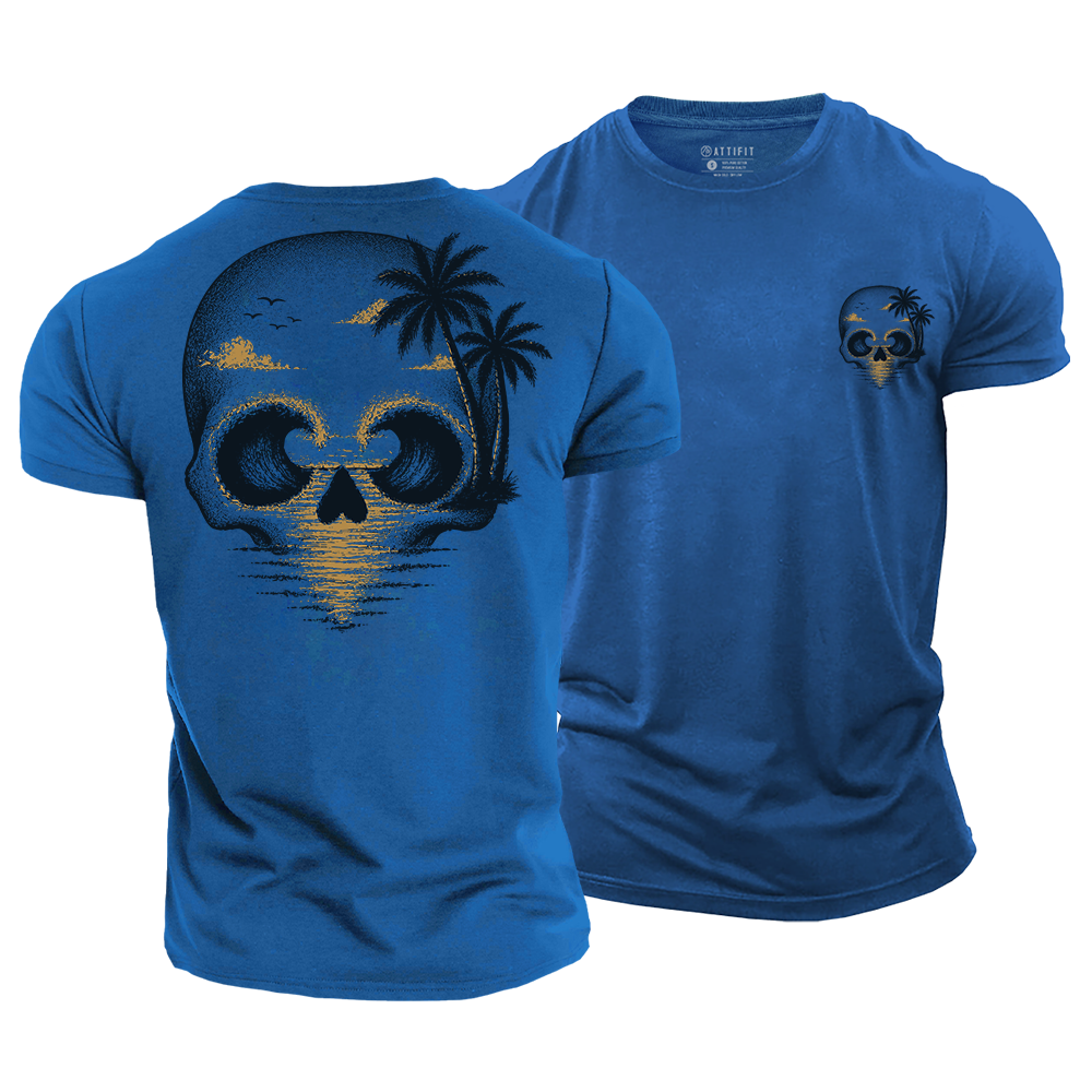 Ocean Skull Escape Cotton T-Shirt