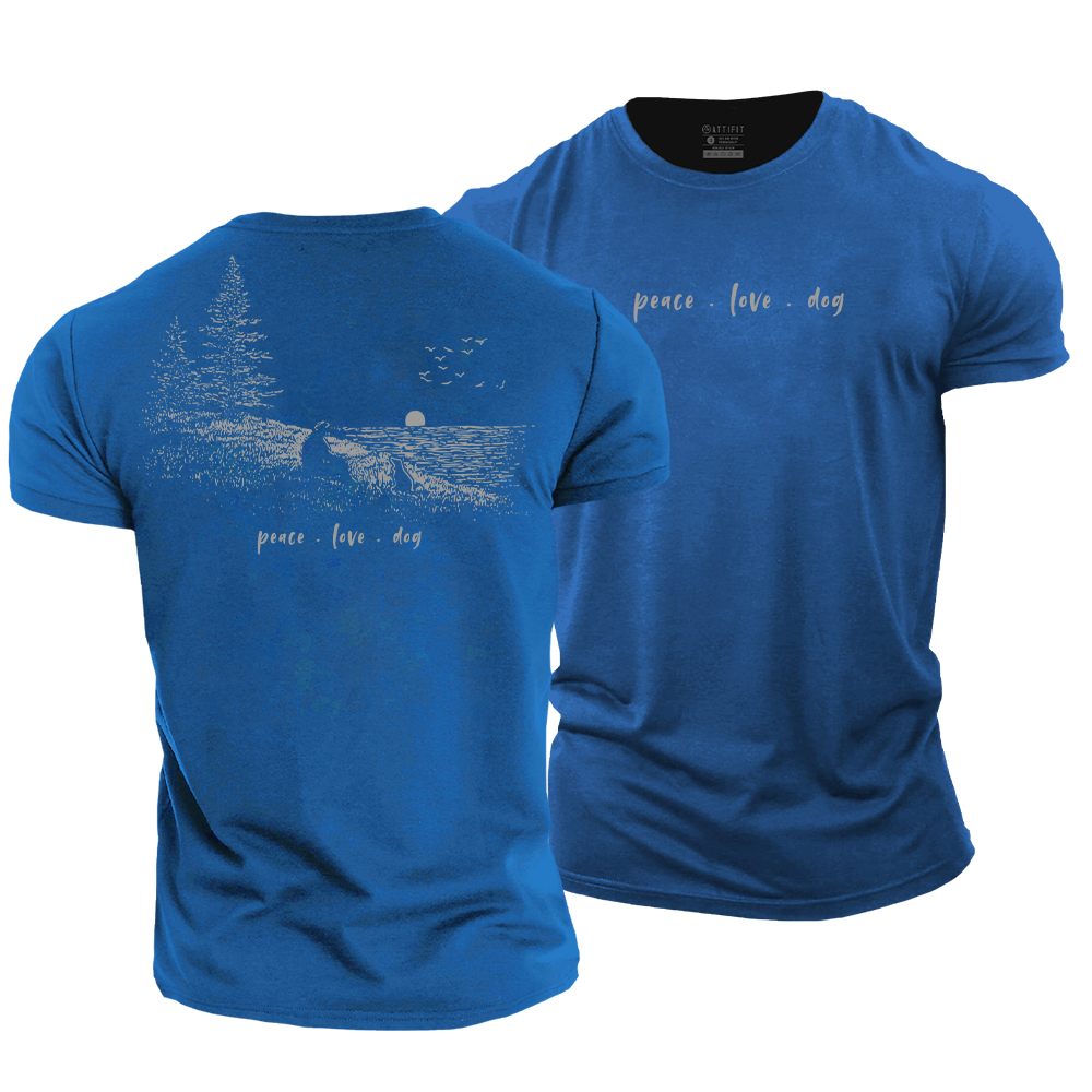 Peace Love Dogs Cotton T-Shirt
