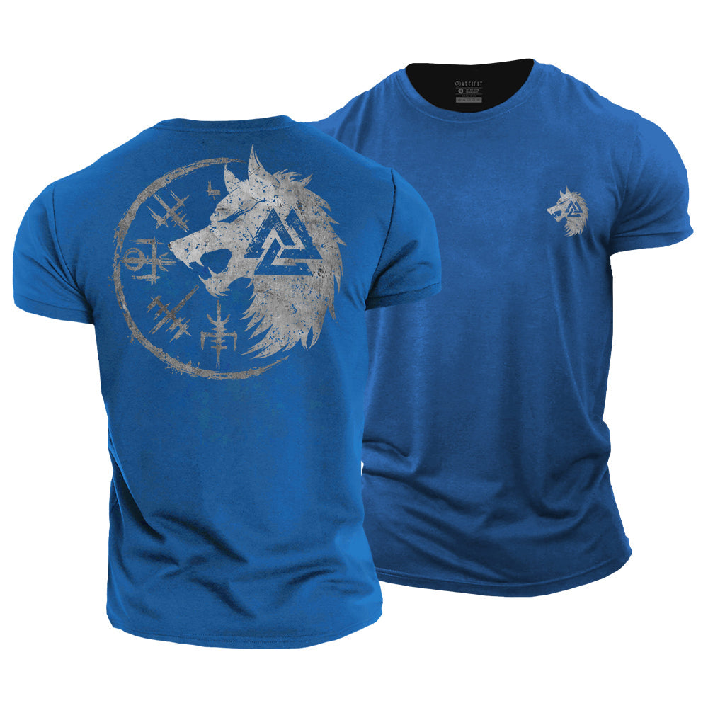 Viking Wolf Cotton T-Shirt