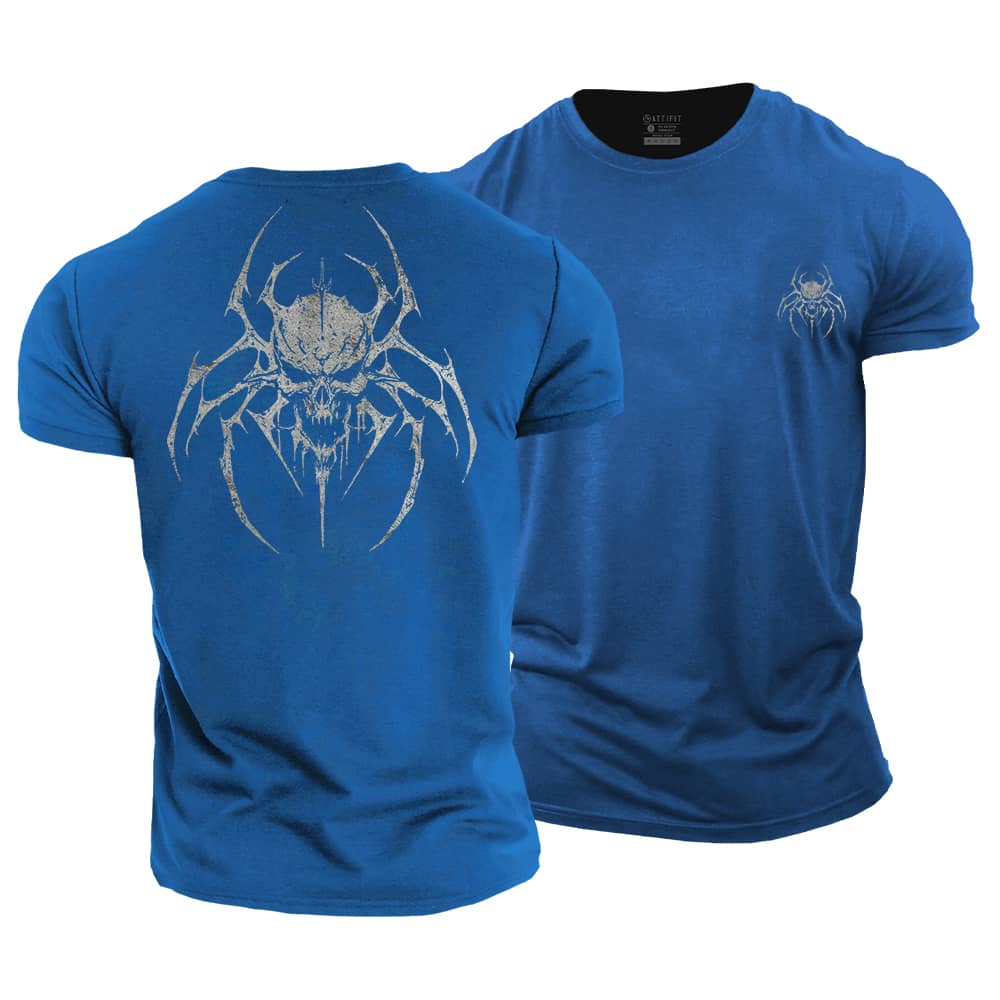 Spider Skull Cotton T-Shirt