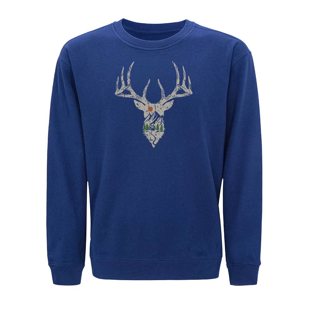 Elk Landscape Crewneck Sweatshirt