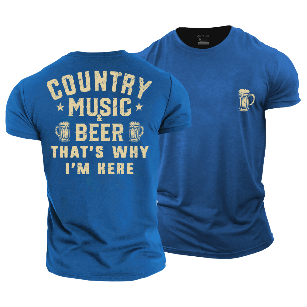Country Music & Beer Cotton T-Shirt