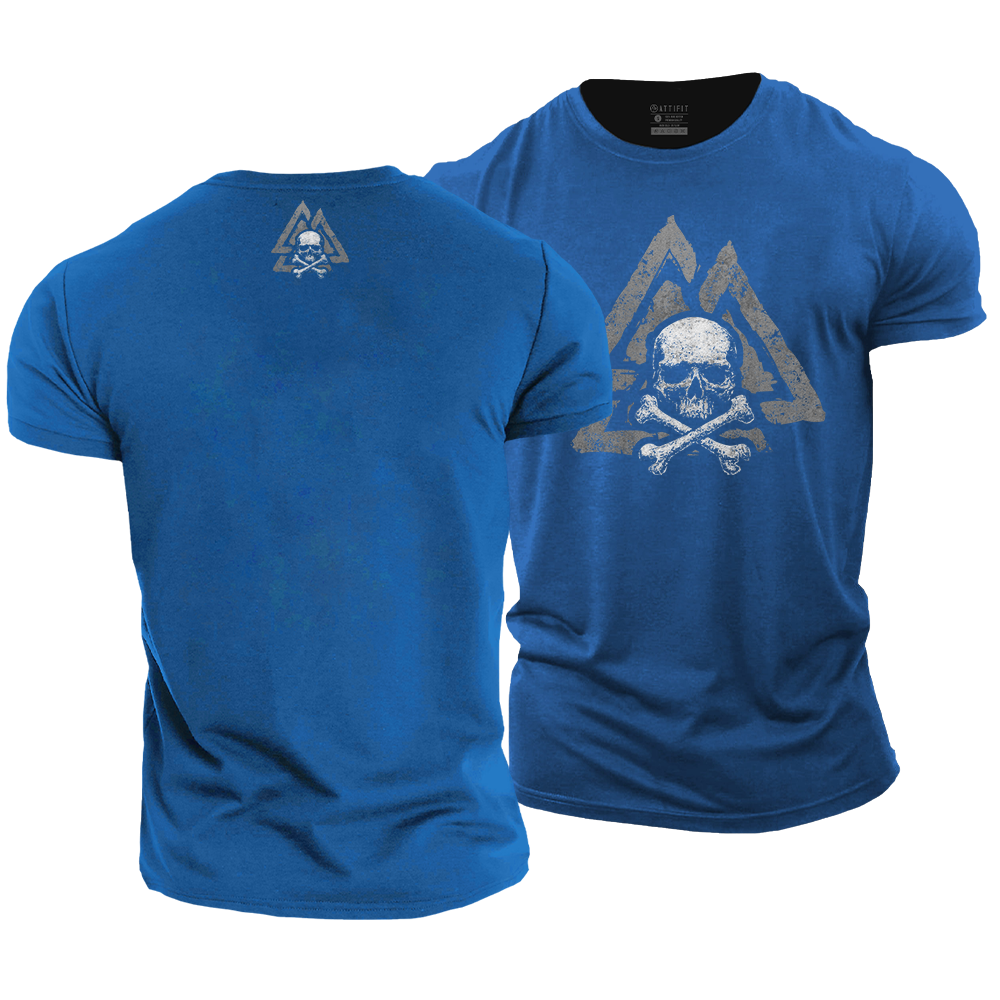 The Valknut Skull Cotton T-Shirt