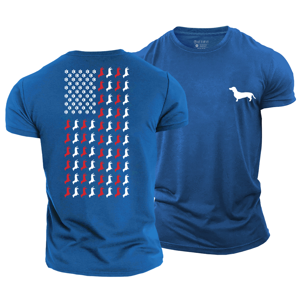 Dachshund Patriot Cotton T-Shirt