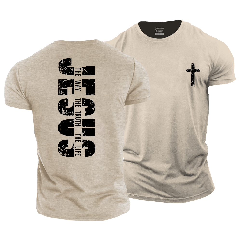 Jesus, The Way The Truth The Life Cotton T-Shirt
