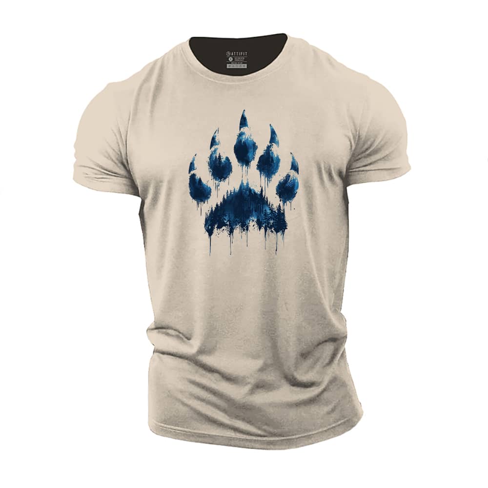 Forest Bear Paw Cotton T-Shirt