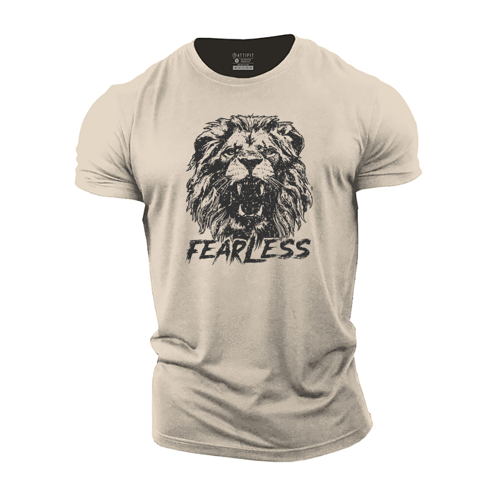 Fearless Lion Cotton T-Shirt