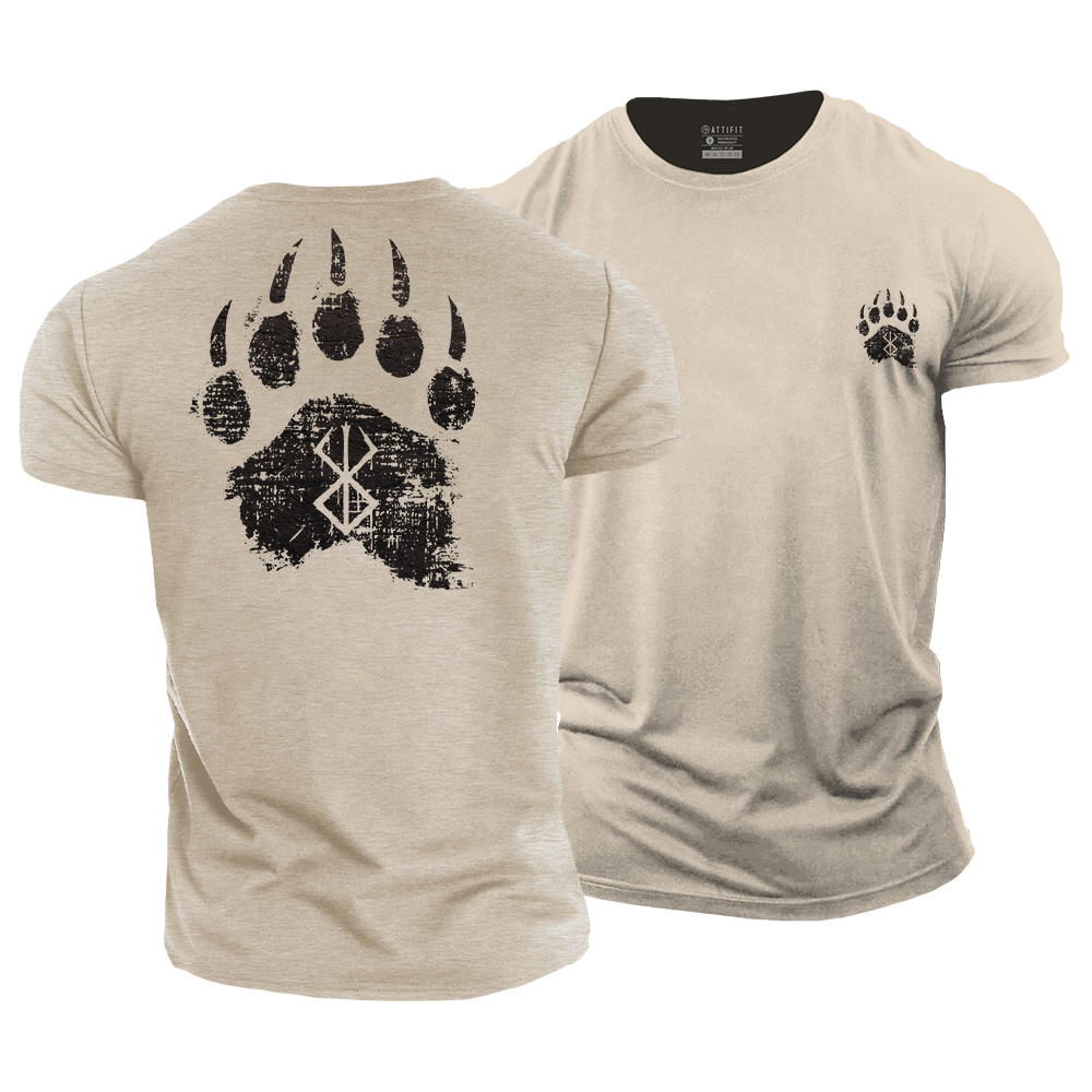 Berserker Rune Bears Paw Cotton T-Shirt