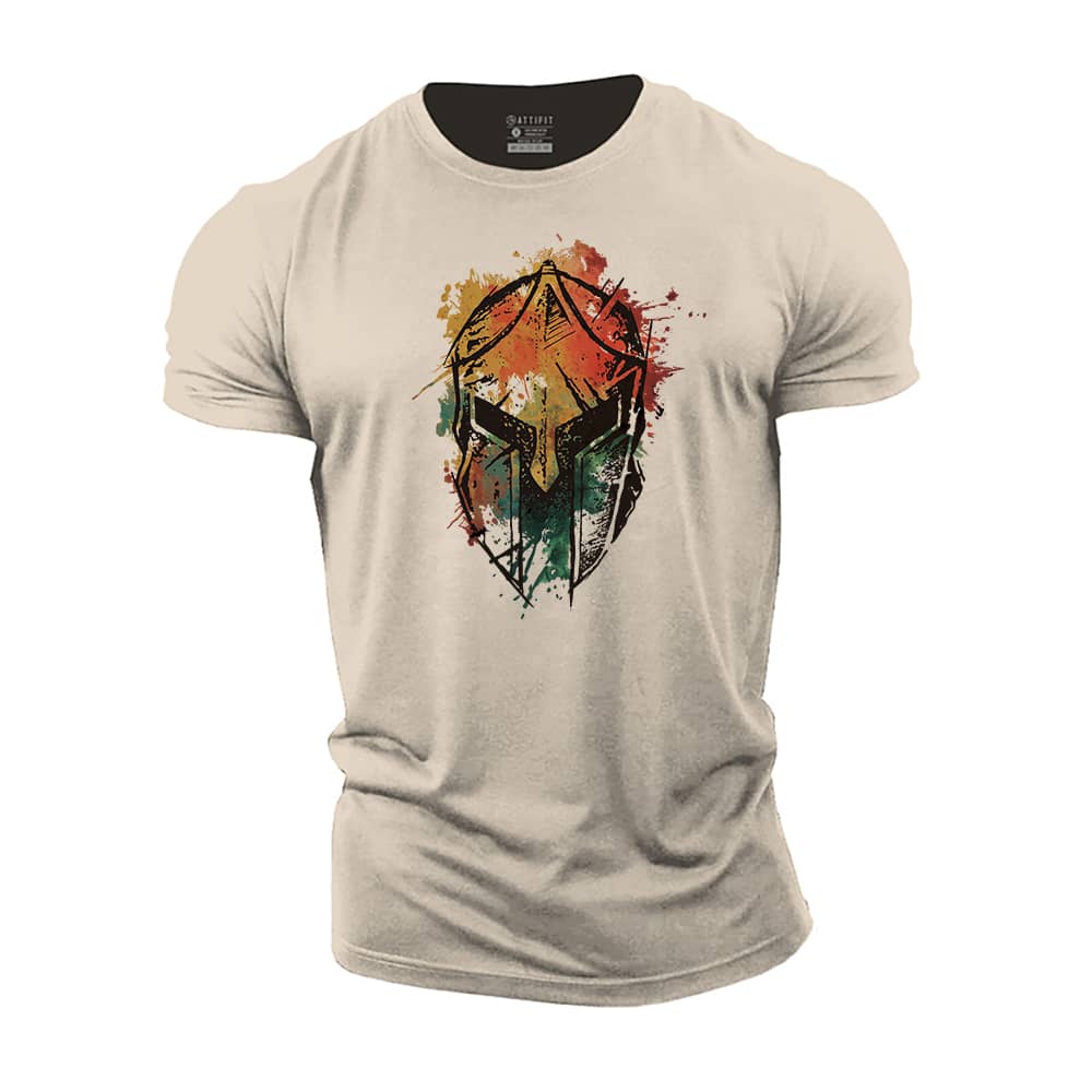 Color Warrior Helmet Cotton T-Shirt