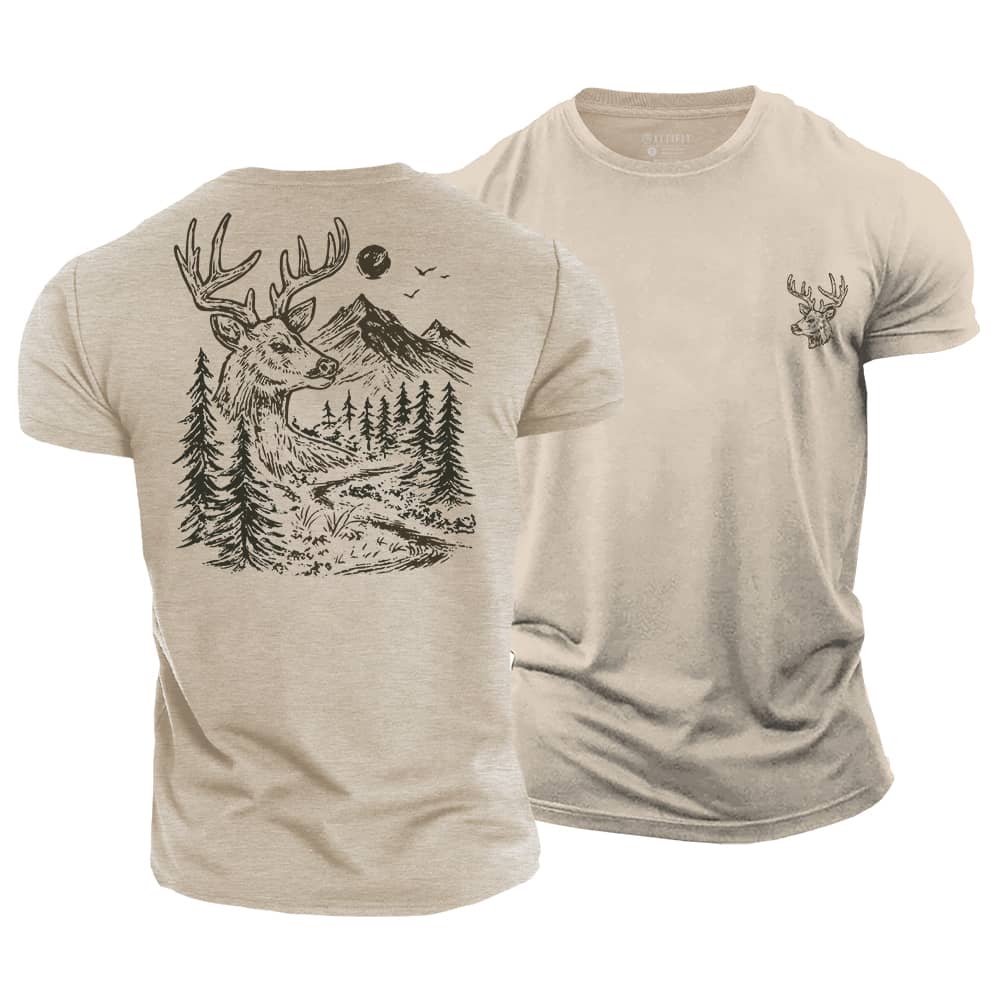 Deer Nature Cotton T-Shirt