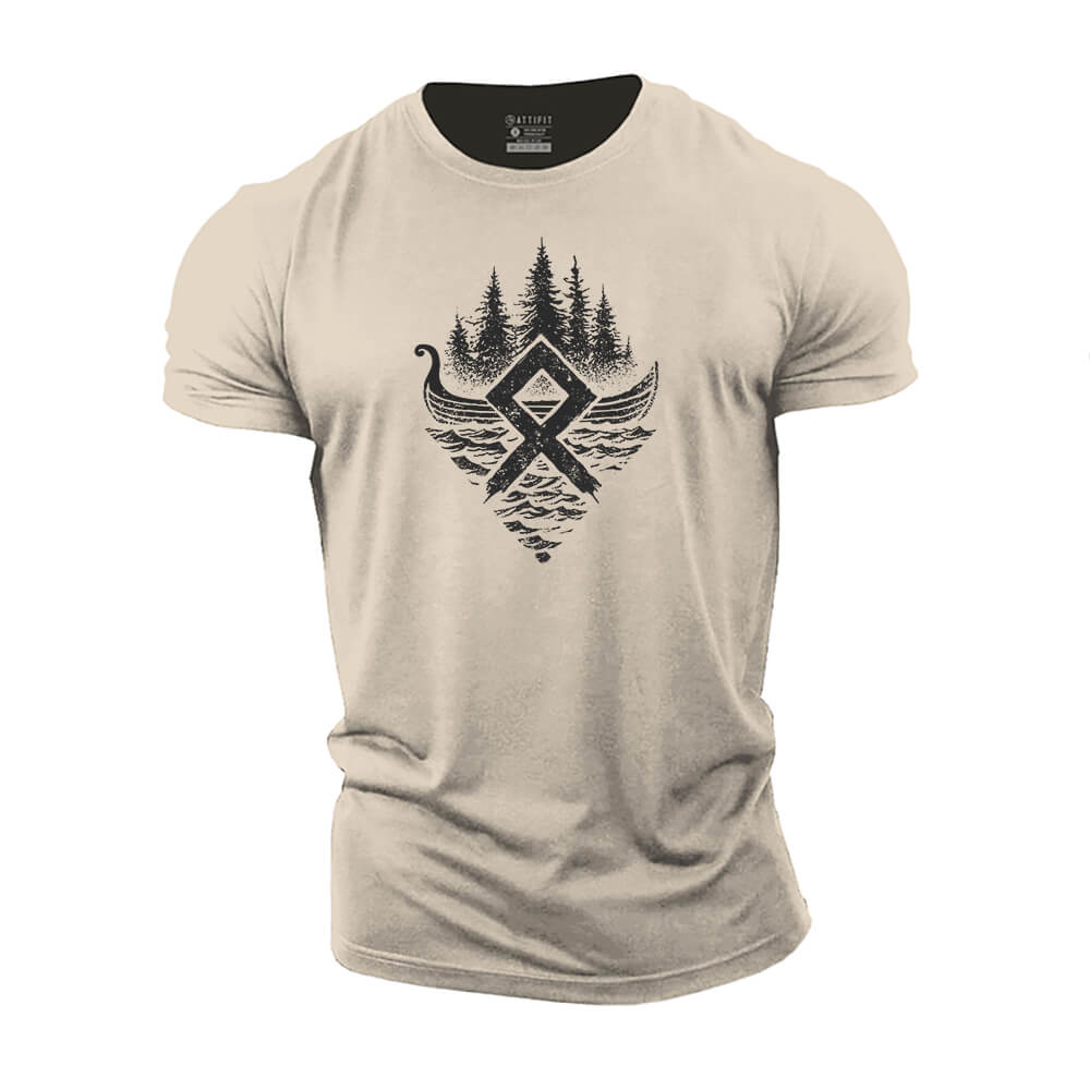 Viking Boat Cotton T-shirt