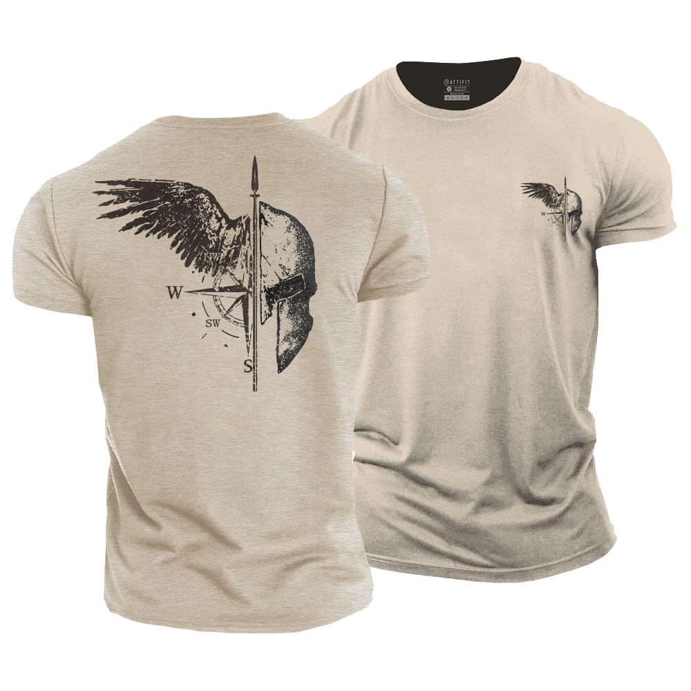 Spartan Warrior Wing Cotton T-Shirt