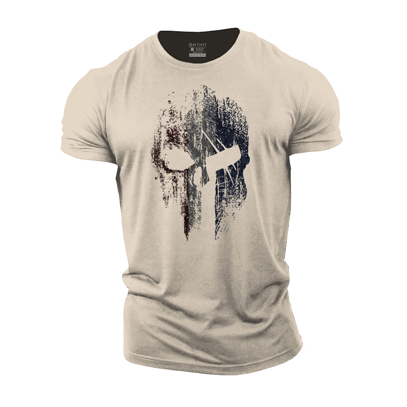 Warrior Skull Cotton T-Shirt