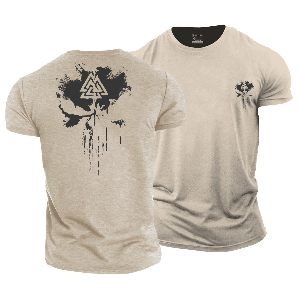 Viking Valknut Warrior Cotton T-Shirt