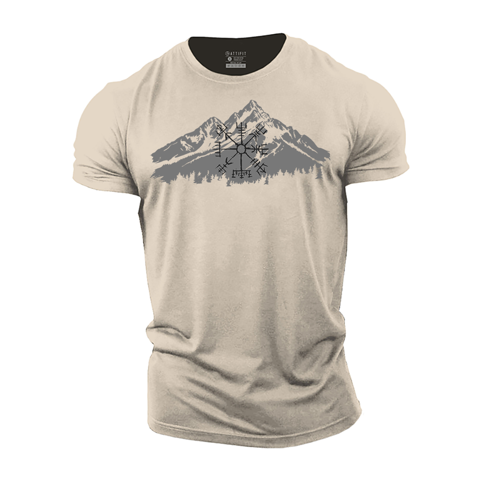 Viking Landscape Compass Cotton T-Shirt