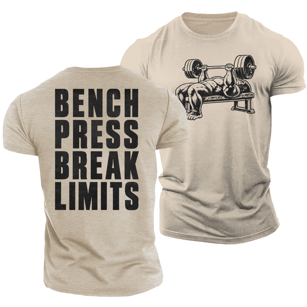 Gorilla Bench Press Cotton T-Shirt
