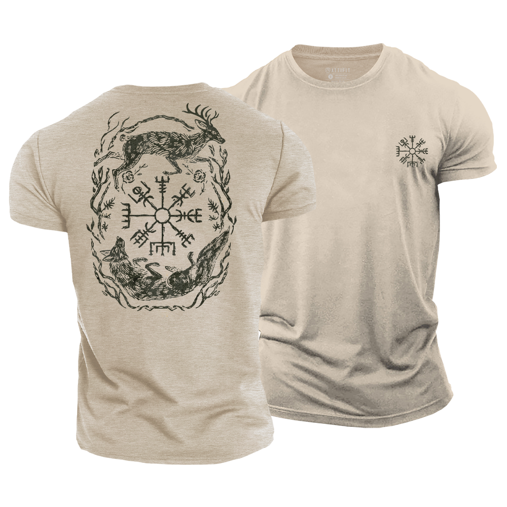 Wikinger-Grafik-T-Shirts aus Baumwolle
