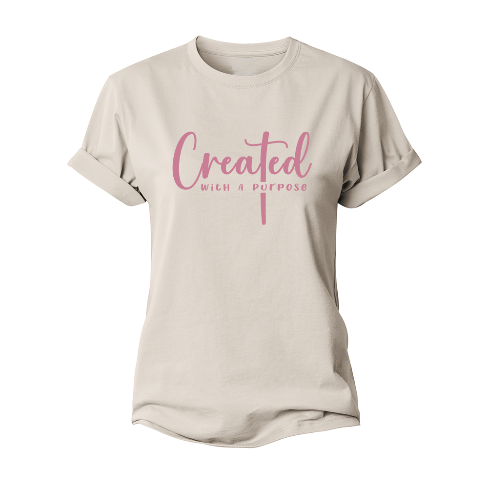 Created with A Purpose Women's Cotton T-Shirt
