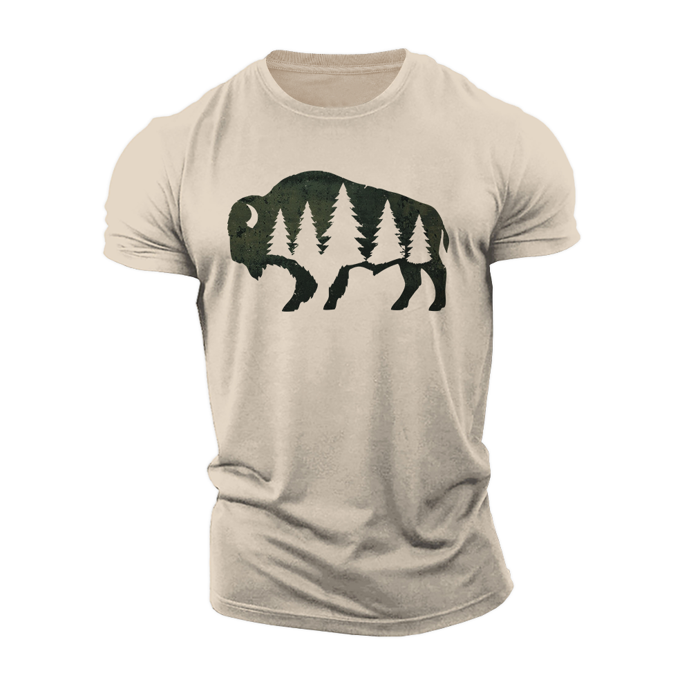 Forest Bison Cotton T-Shirt