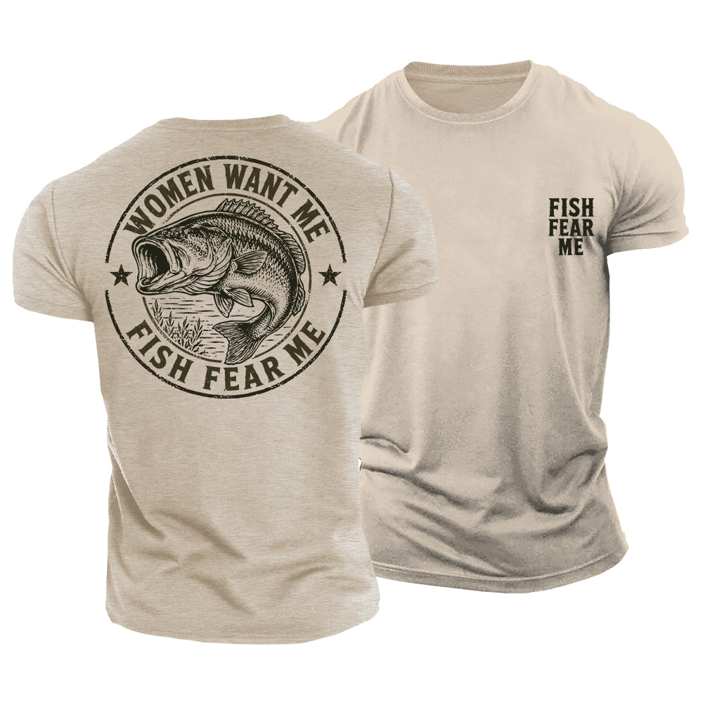 Fish Fear Me Cotton T-Shirt