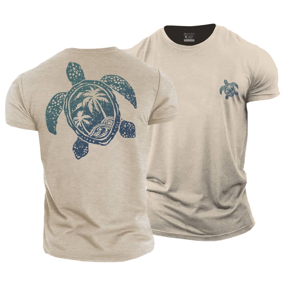 Turtle Palm Cotton T-Shirt