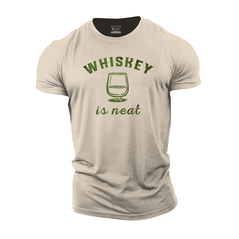 Whiskey Is Neat Cotton T-Shirt