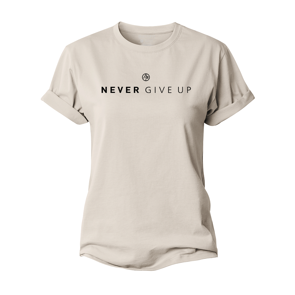 Never Give Up Women's Cotton T-Shirt