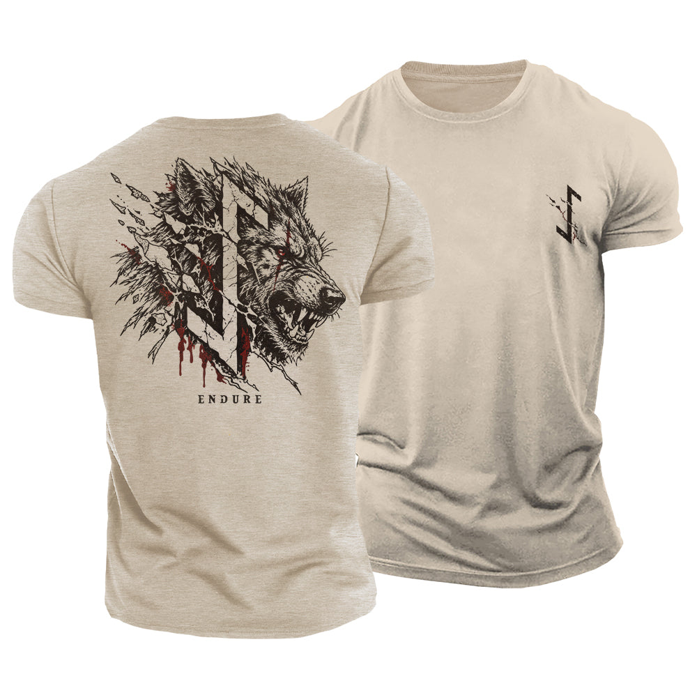 Endure Wolf Viking Cotton T-Shirt