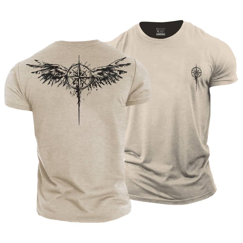 Compass Wings Cotton T-Shirt