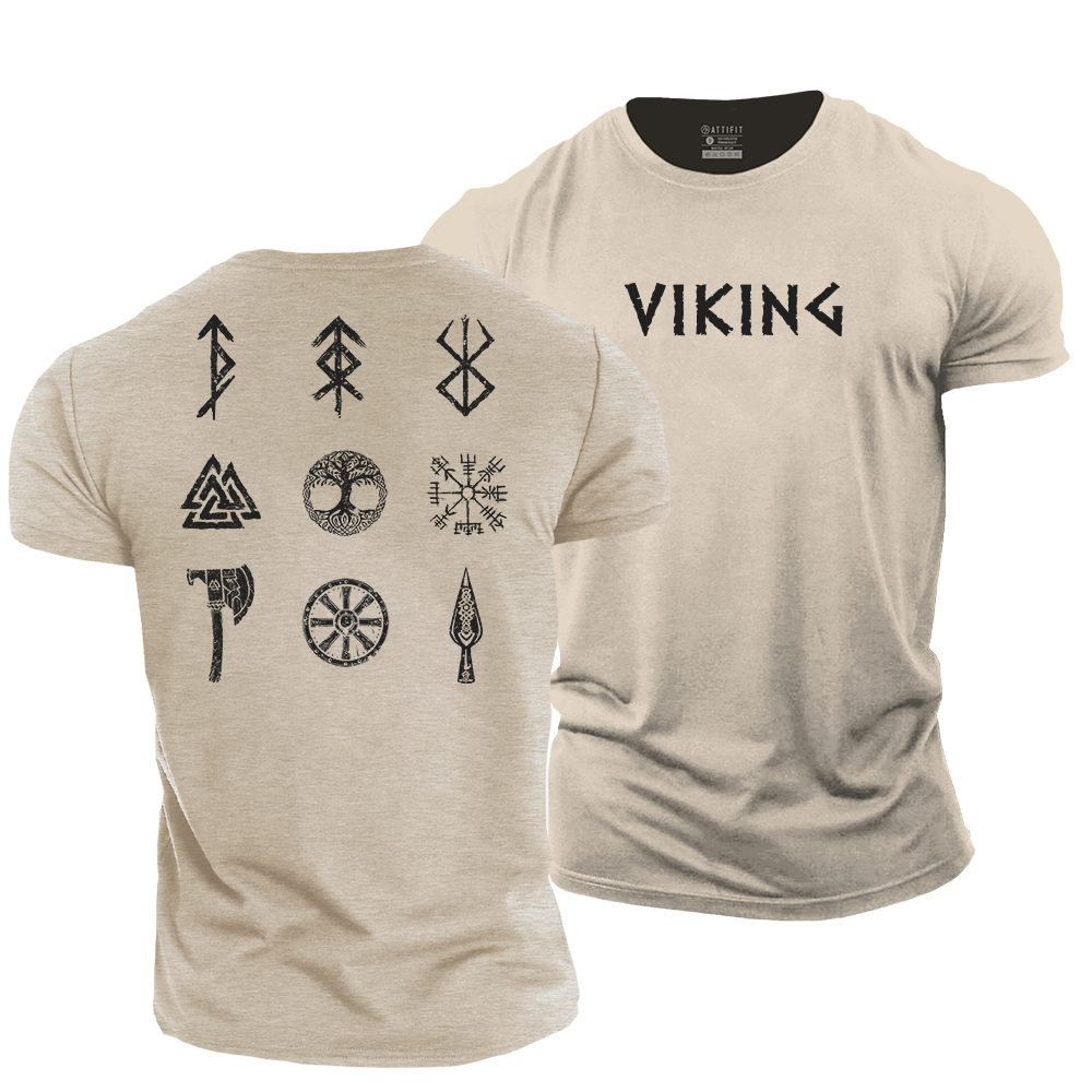 Viking Symbols Cotton T-Shirt