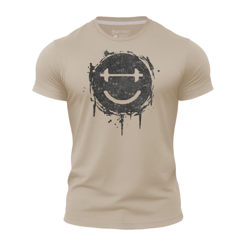Dumbbell Smiley Quick-Dry T-Shirt