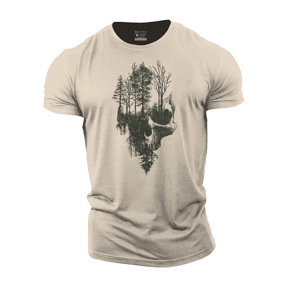 Rooted Skull Cotton T-Shirt