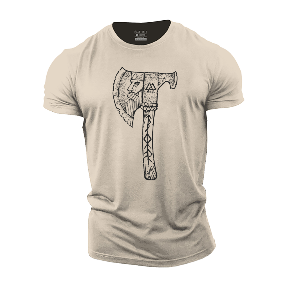 Viking Rune Axe Cotton T-Shirt