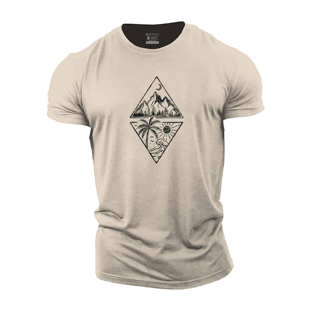 Mountain And Sea Cotton T-Shirt