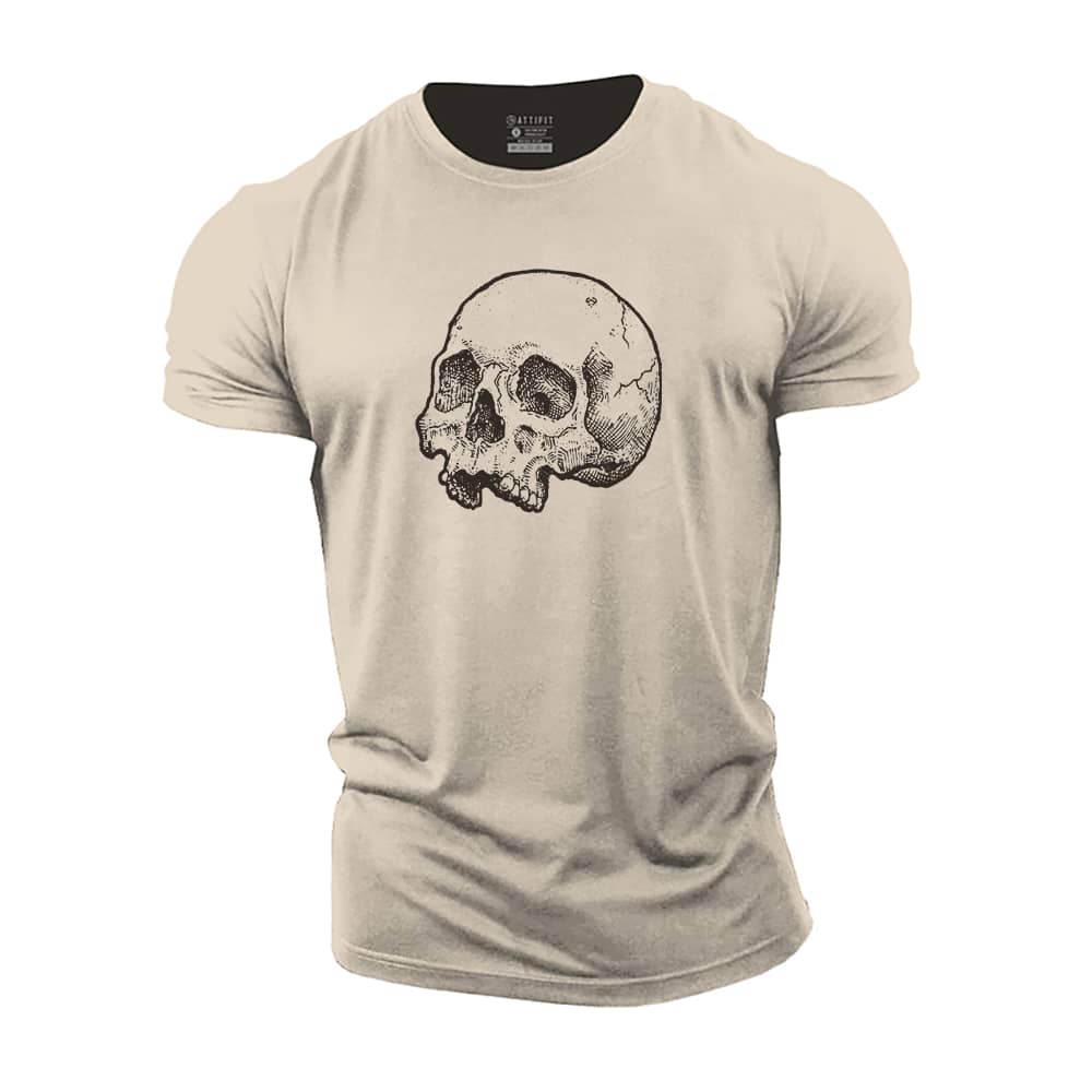 Camouflage Skull Cotton T-Shirt