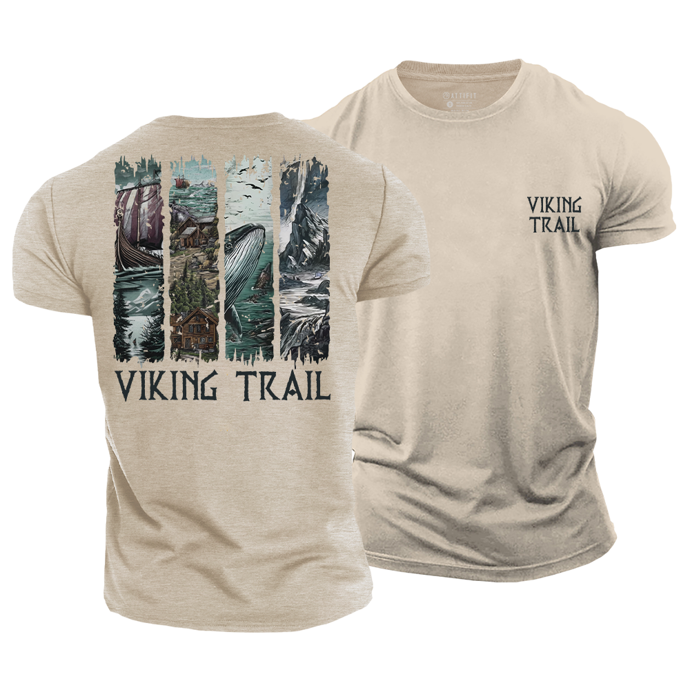 Wikinger-Grafik-T-Shirts aus Baumwolle