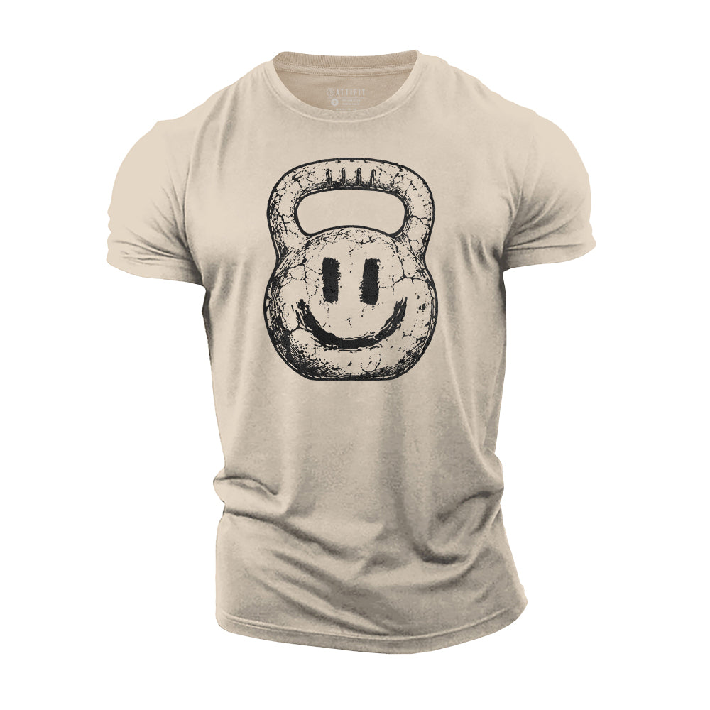 Smiley Gym Weight Cotton T-Shirt