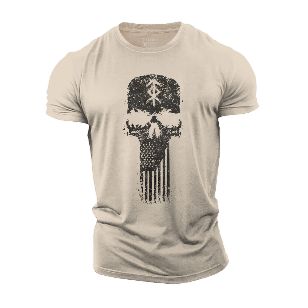 Rune Skull Cotton T-Shirt