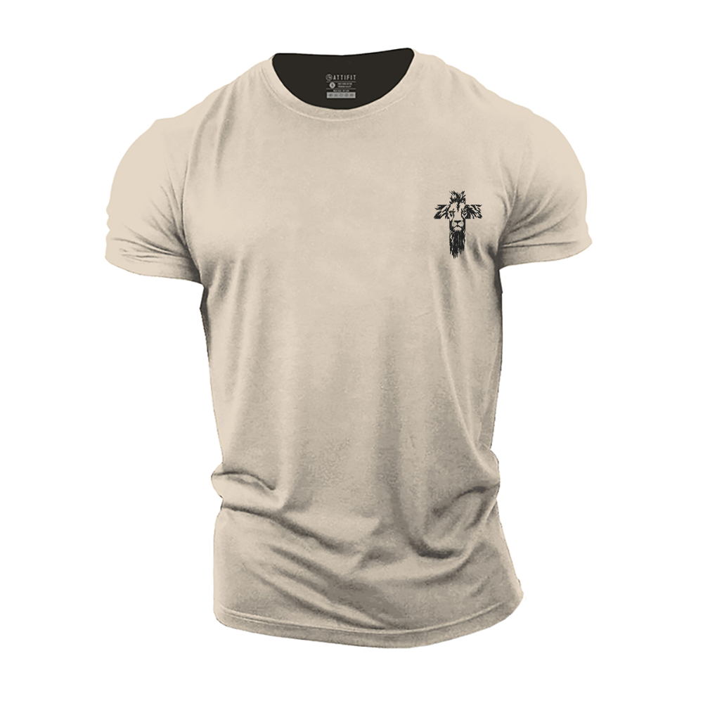 Mini Lion Cross Cotton T-Shirt