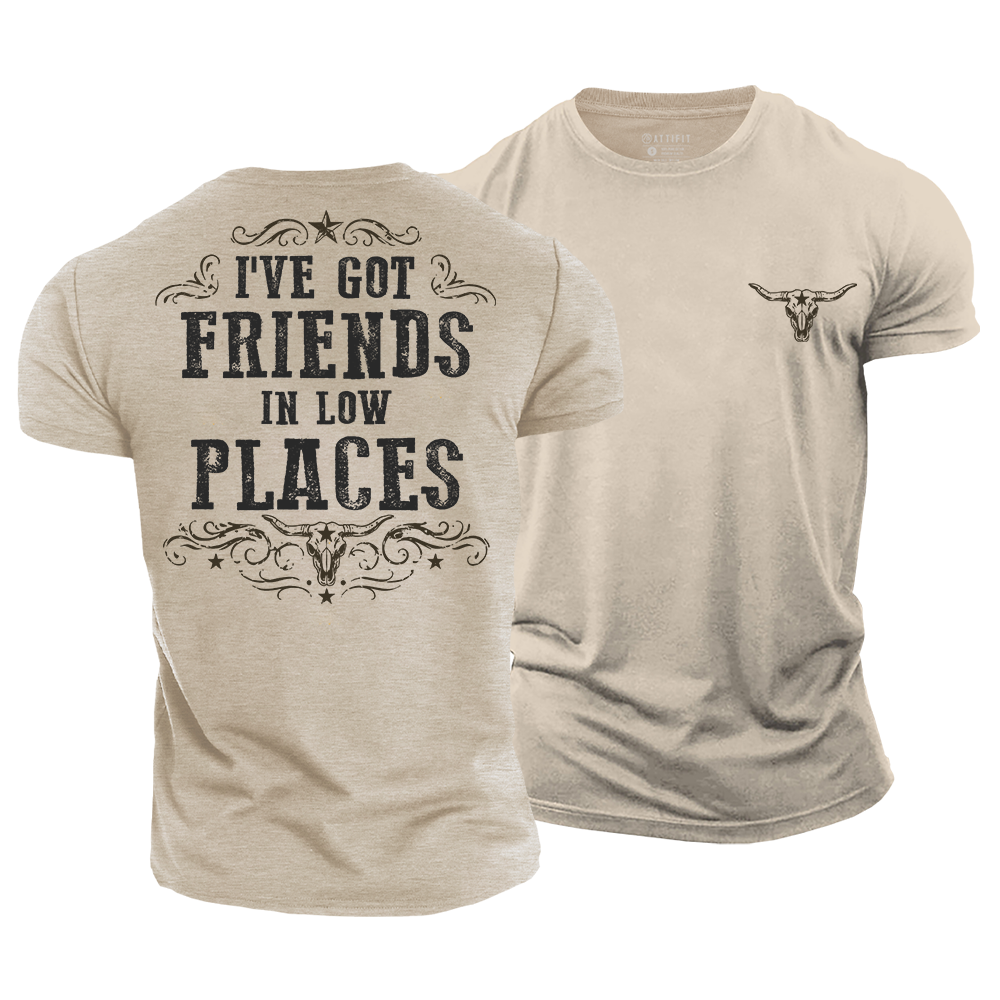 Western Outlaw Friends Cotton T-Shirt