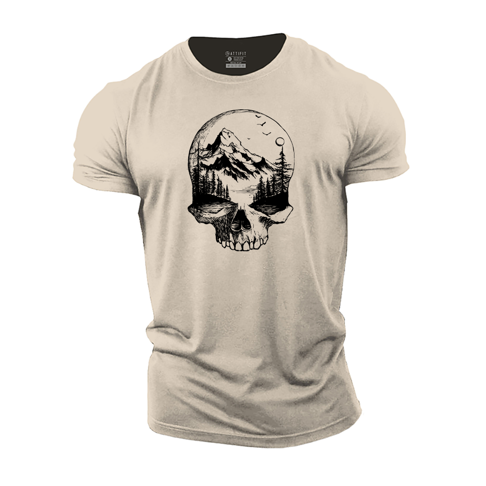 Skull Landscape Cotton T-Shirt