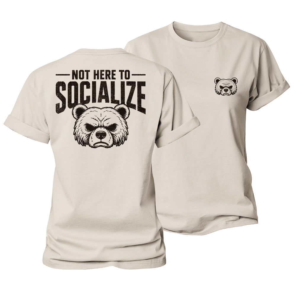 Not Here Socializing Women's Cotton T-Shirt