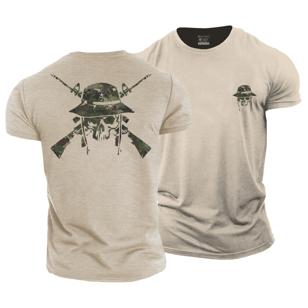 Skull Hunter Cotton T-Shirt