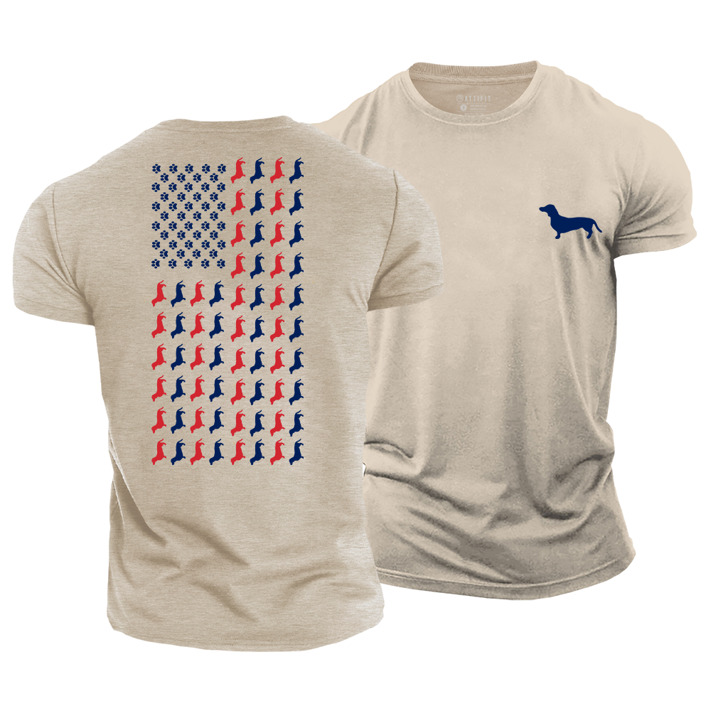 Dachshund Patriot Cotton T-Shirt