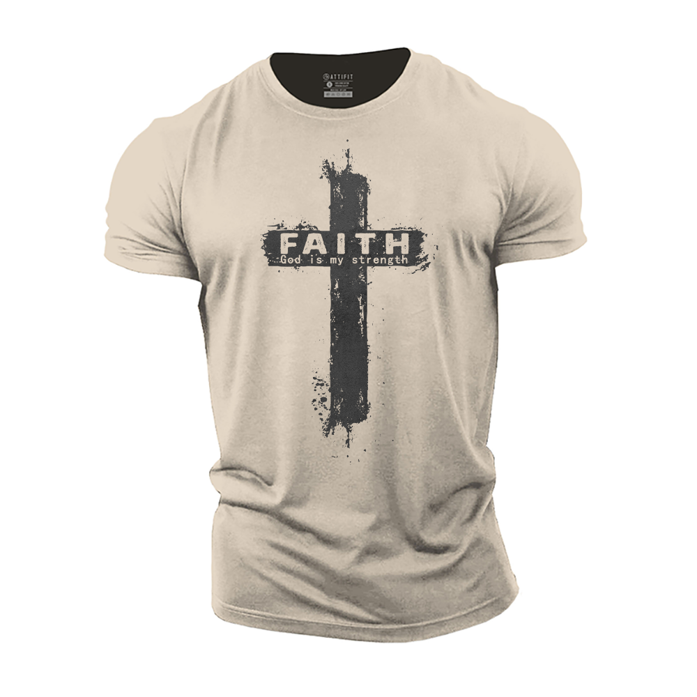 God Is My Strength Cotton T-Shirt