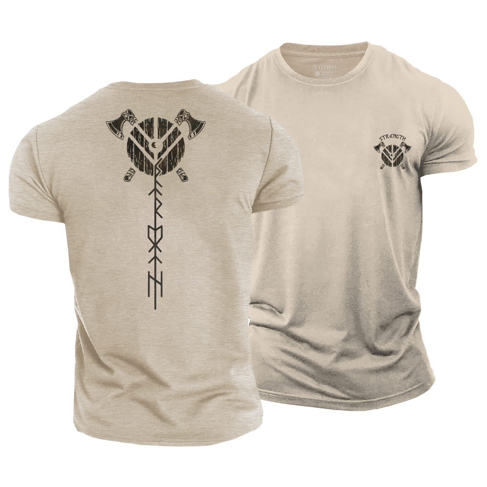 Runes of Strength Cotton T-Shirt